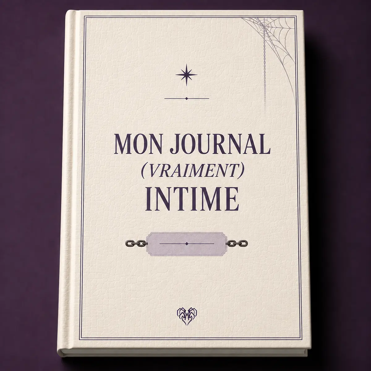 Mon journal vraiment intime présenté de face dans une lumière aubergine